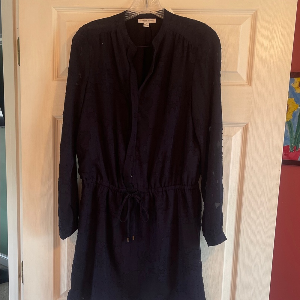 Katherine Barclay Navy Long Sleeve Dress